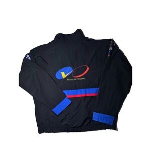 Vintage 90s Volvo Cannondale Motorola Cycling Windbreaker Jacket Embroidered M